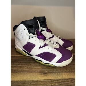 Nike Air Jordan 6 Retro Grape GS Size 7Y White Purple Teal 543390-127
